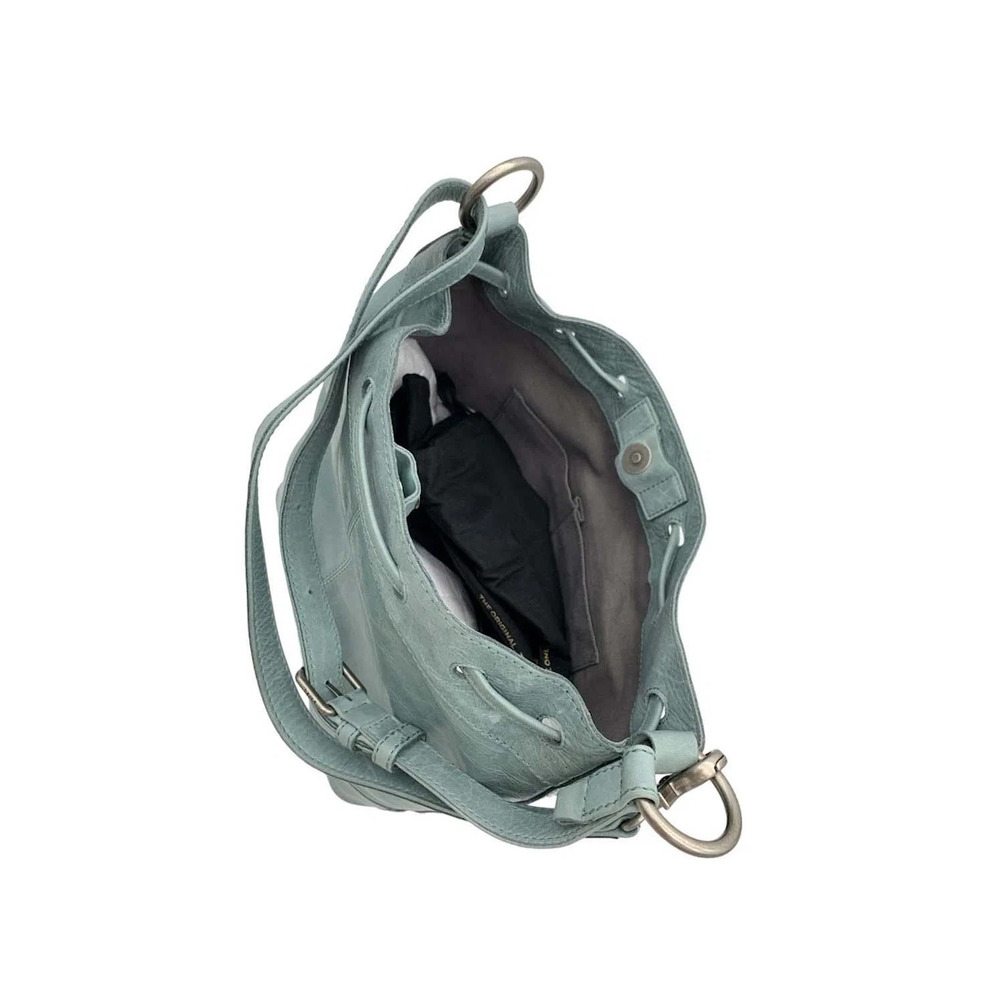 Frye Leather Melissa Drawstring Hobo Bag Sky - Picture 4 of 4